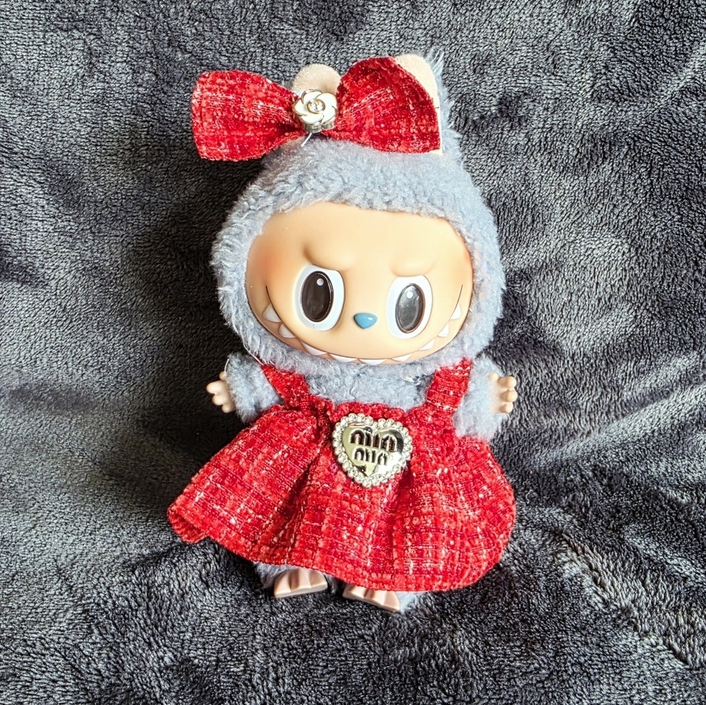 New the monsters labubu's macaron / have a seat / big into energy outfit/ dress